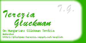 terezia gluckman business card